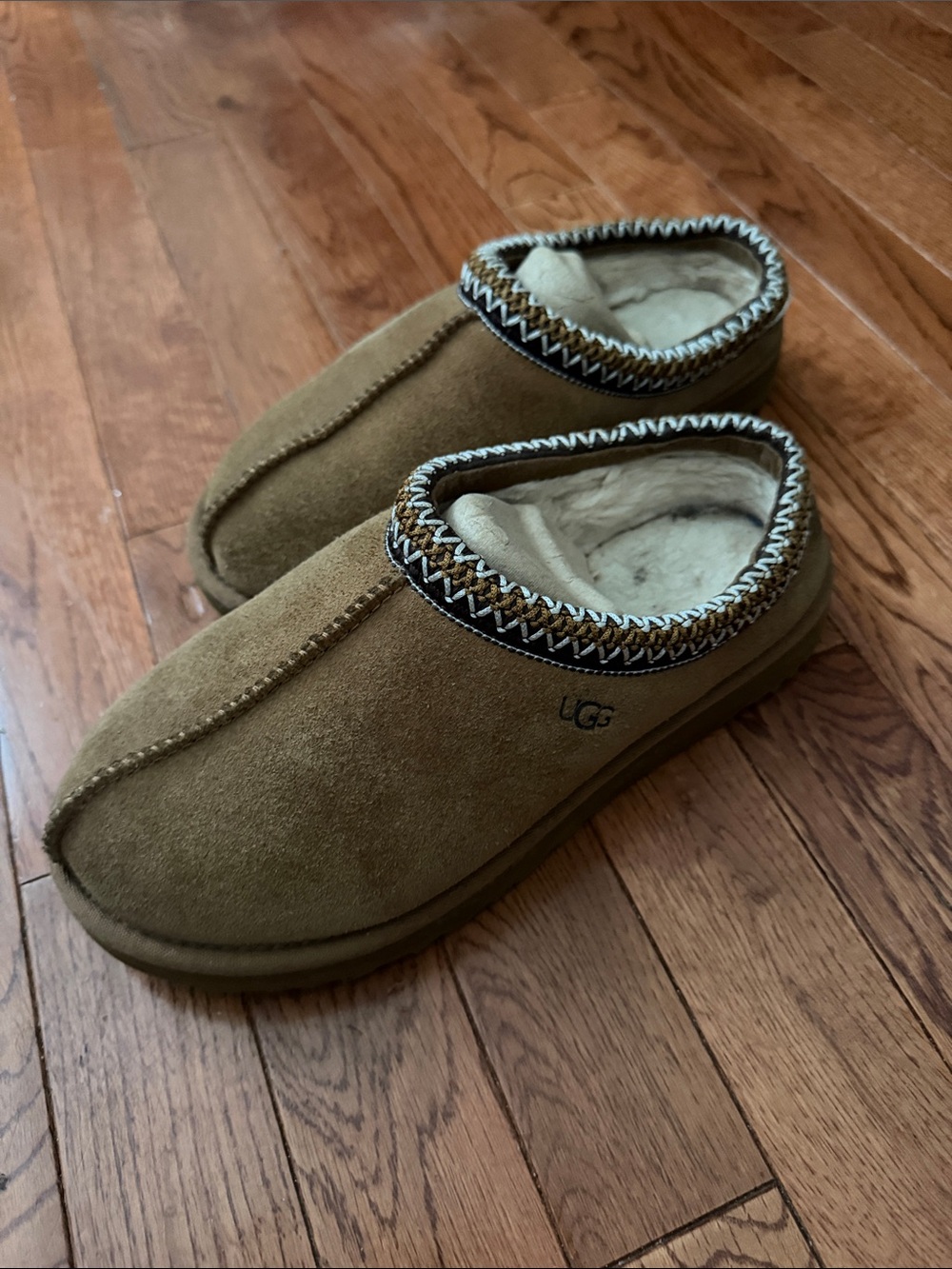 UGG Suede Shearling Slip-On Clog